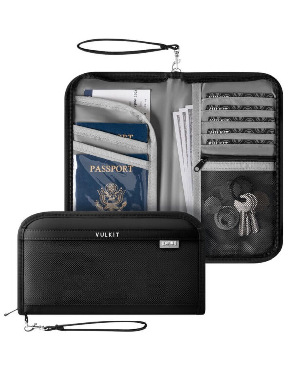 Potovalna denarnica za dokumente in denar – RFID zaščita - slika 8